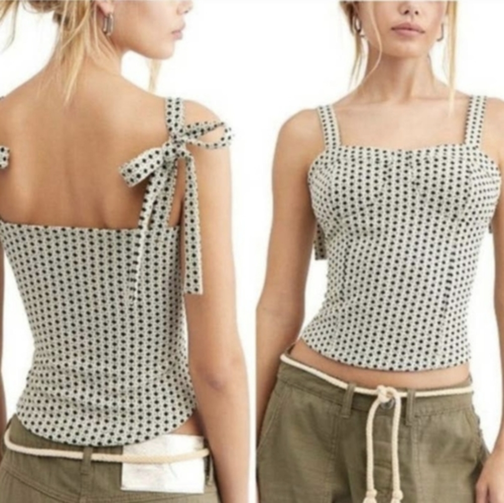 Free People Sunflower Tie Tank Top